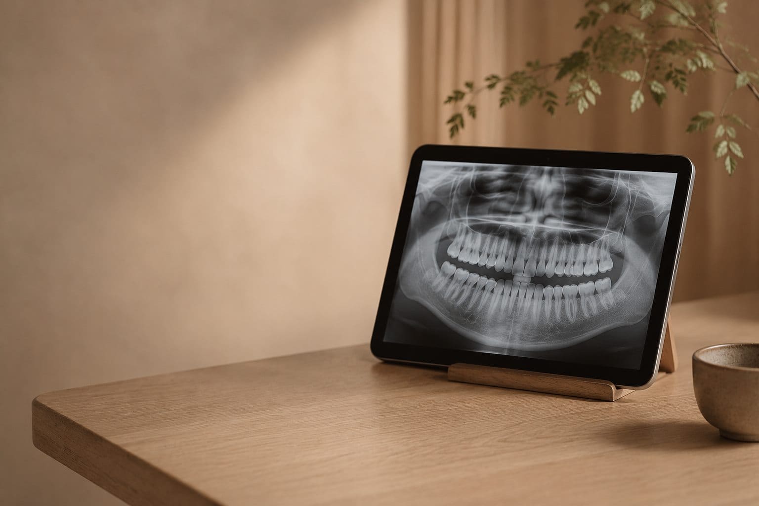 Dentist providing a preventive dental check-up at Yūgen Dental in Sandton