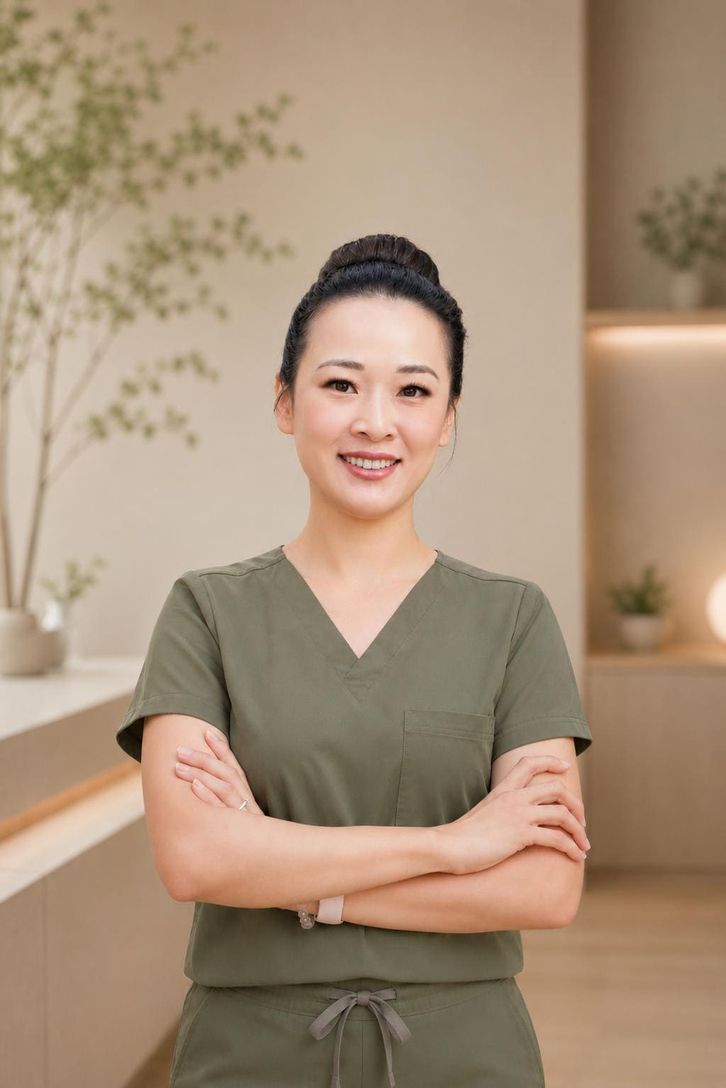Portrait of Dr Ni Ni Chen Blaauw, dentist at Yūgen Dental in Sandton